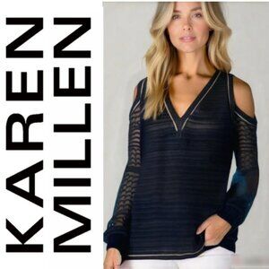 Karen Millen Blue Blouse Size 6